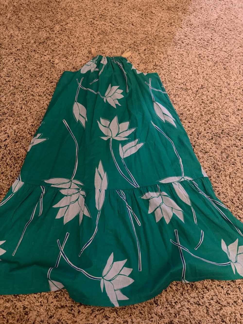 Tea Collection Green Floral Maxi Dress